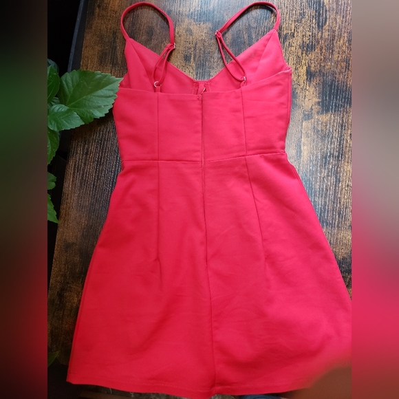 US4/ Princess Polly Novella mini red bustier balconette dress - Picture 11 of 12